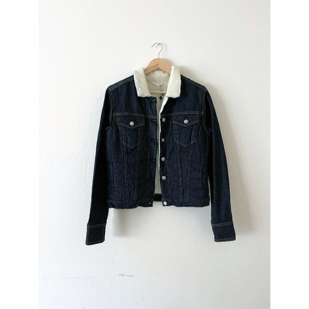 Rag & Bone Denim Sherpa-Lined Jacket, Womens M